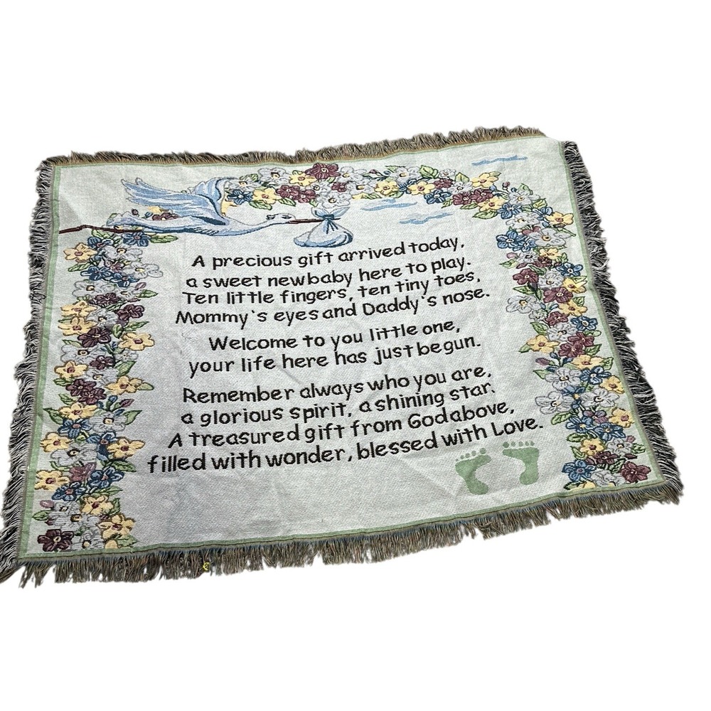 Baby Tapestry Wall Hanging‎ Newborn Throw Blanket Nursery Décor Gift Boy Girl